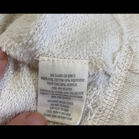 AERIE FAUX FUR HOODIE SWEATER - Picture 12 of 12